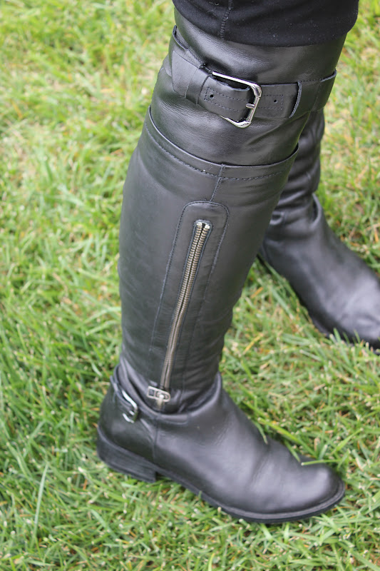 Steve Madden Black Leather Sabra Boots