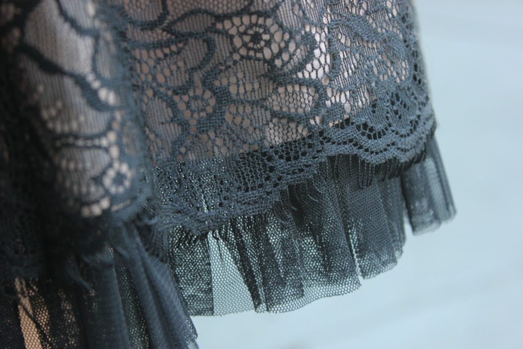 Black Lace and Tulle Skirt
