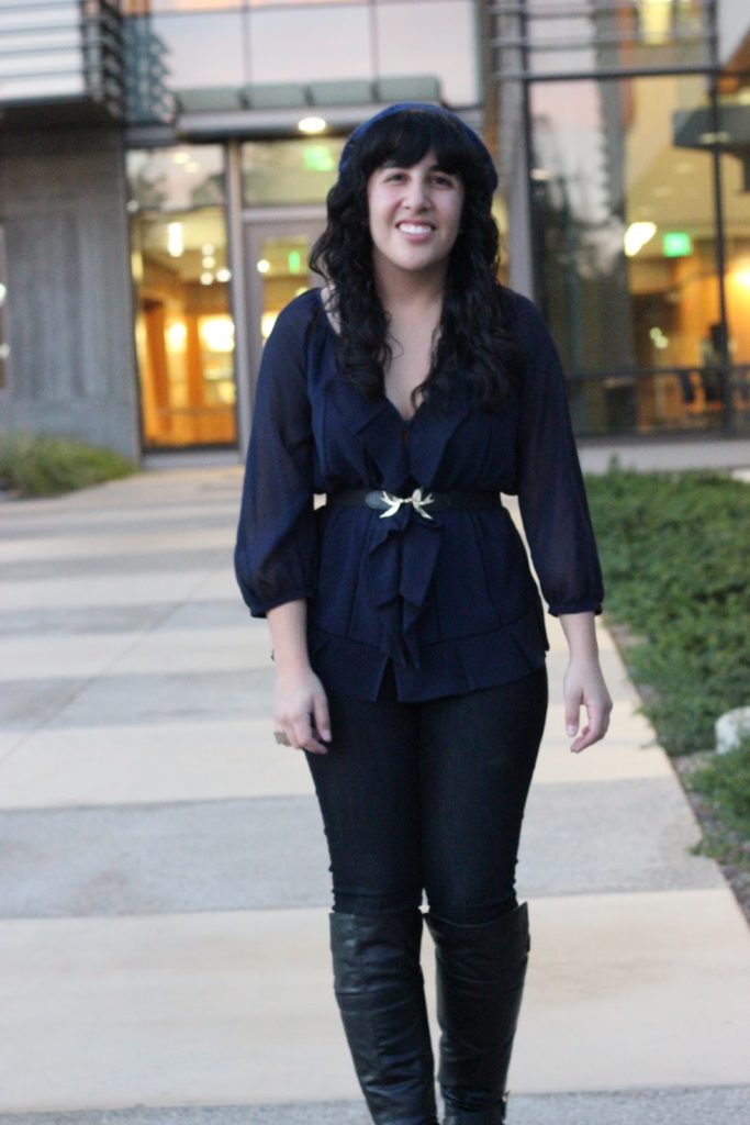 Navy and Black Outfit
