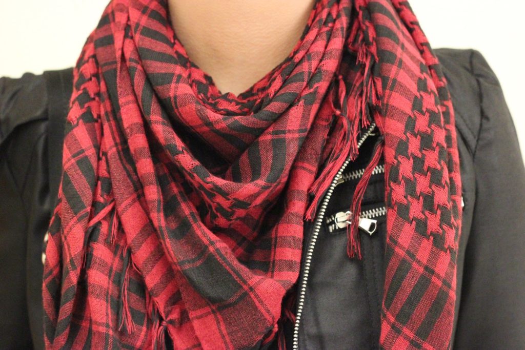 Red and Black Checkered Scarf