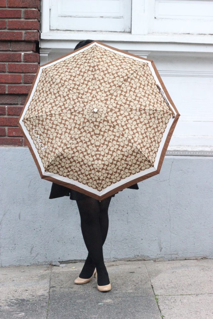 Coach Umbrella Rainy Day Style Inspiration