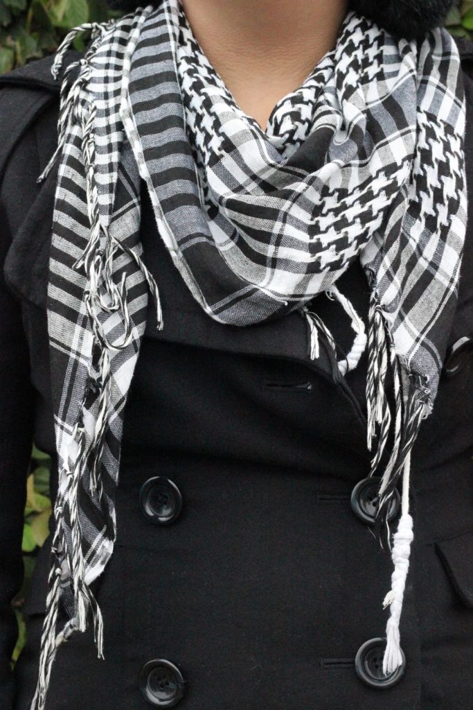 Black and White Checkered Scarf