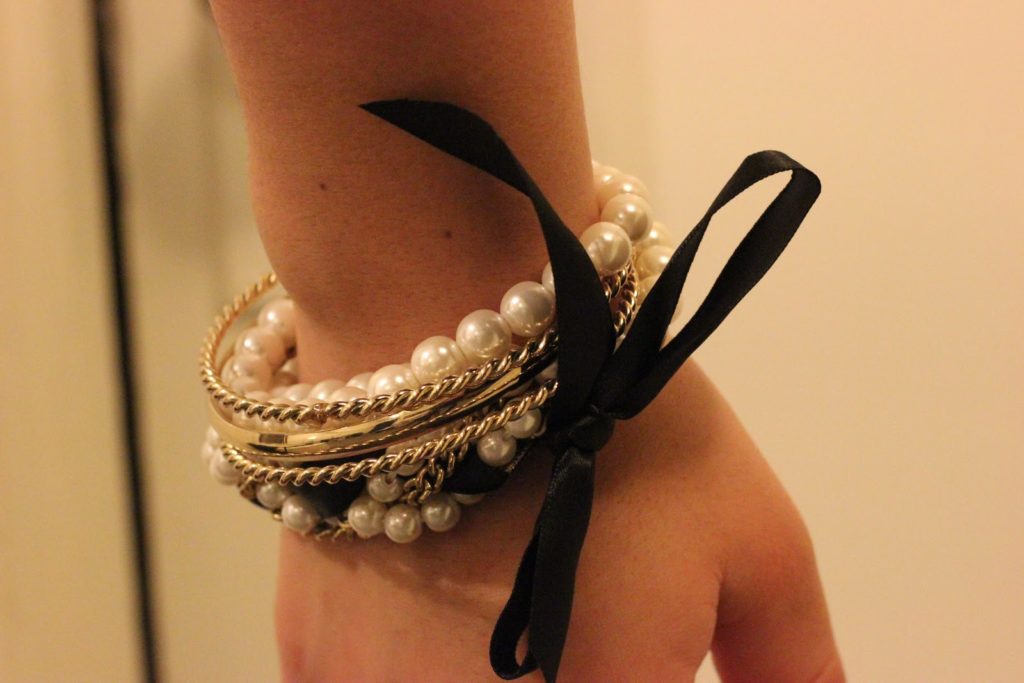 Pearl Bracelets and Gold Bangles