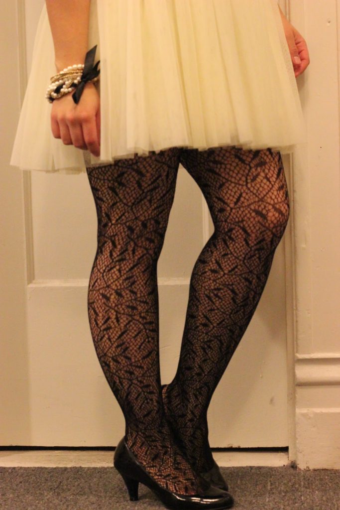 Tulle Skirt and Patterned Tights