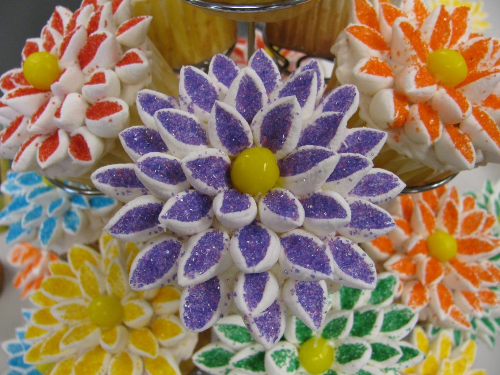 Marshmellow Flower Bouquet Cupcakes