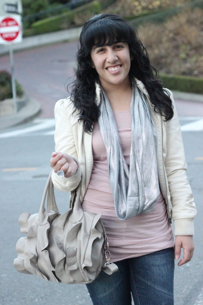 Pink Grey and Beige Outfit