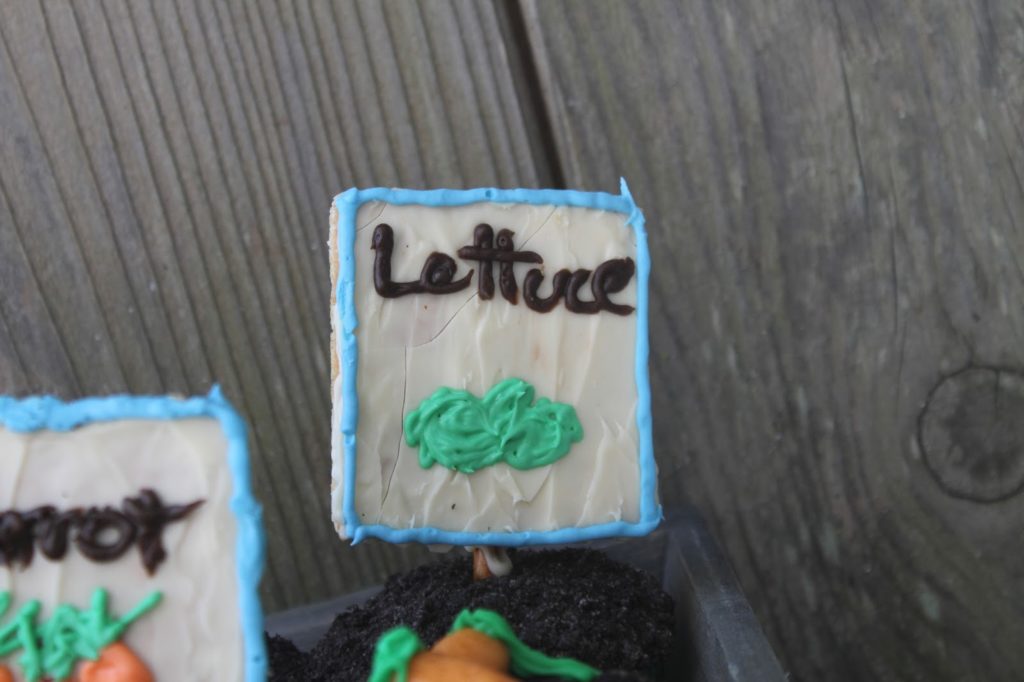 Graham Cracker Lettuce Seed Sign Hello Cupcake