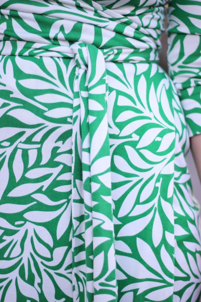 DVF Green and White Laurel Print