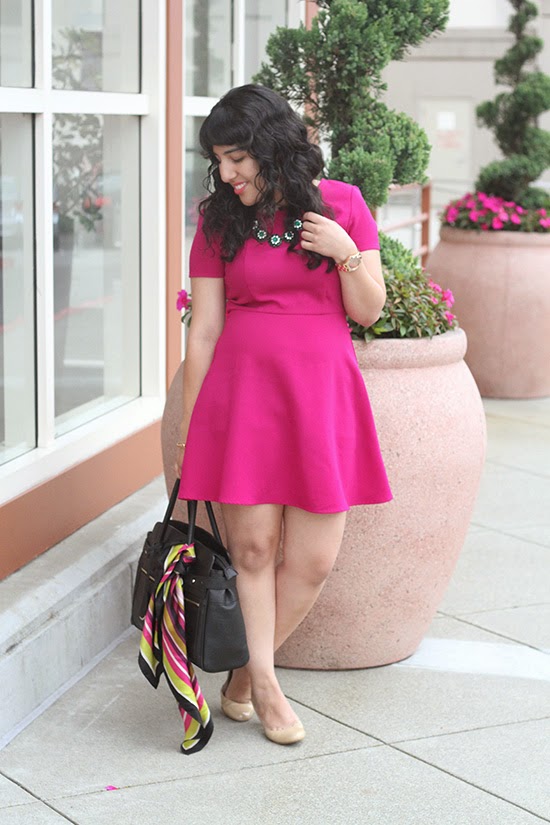 Collective Concepts Pink Dress Le Tote Outfit Review | Will Bake for Shoes