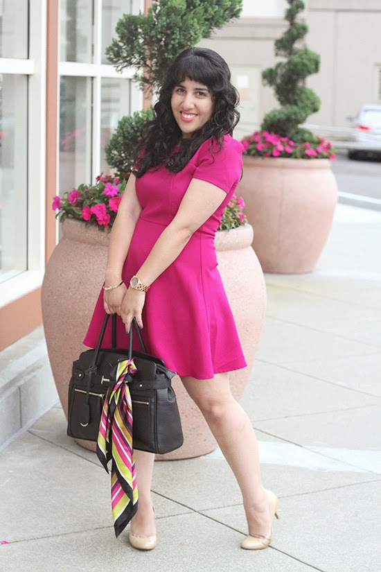 Collective Concepts Pink Dress Le Tote Outfit Review | Will Bake for Shoes