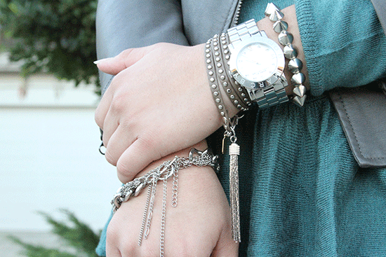 Stacked Bracelets and Watch