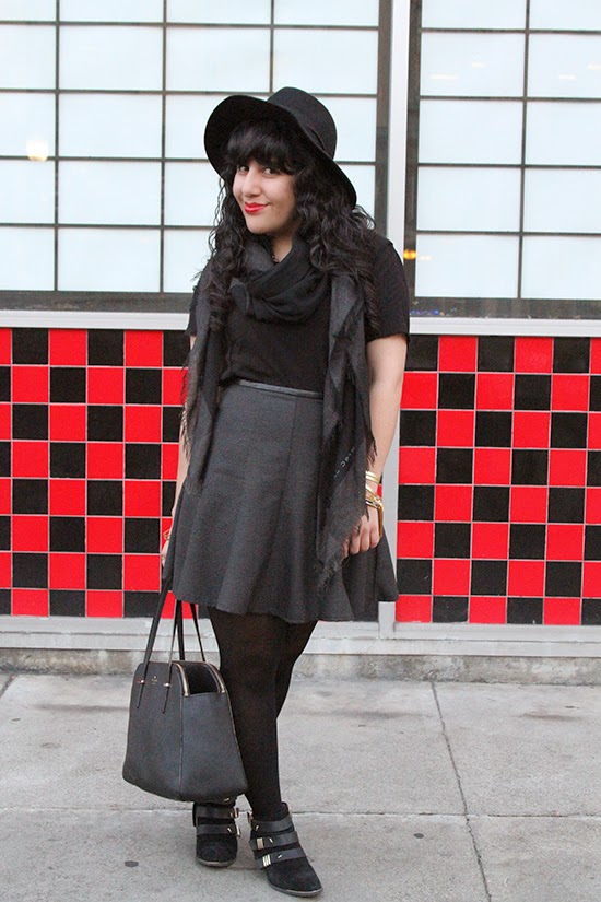 LE TOTE Skater Skirt and Blouse Outfit
