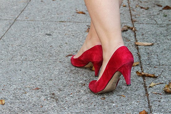 Red Suede Heels 