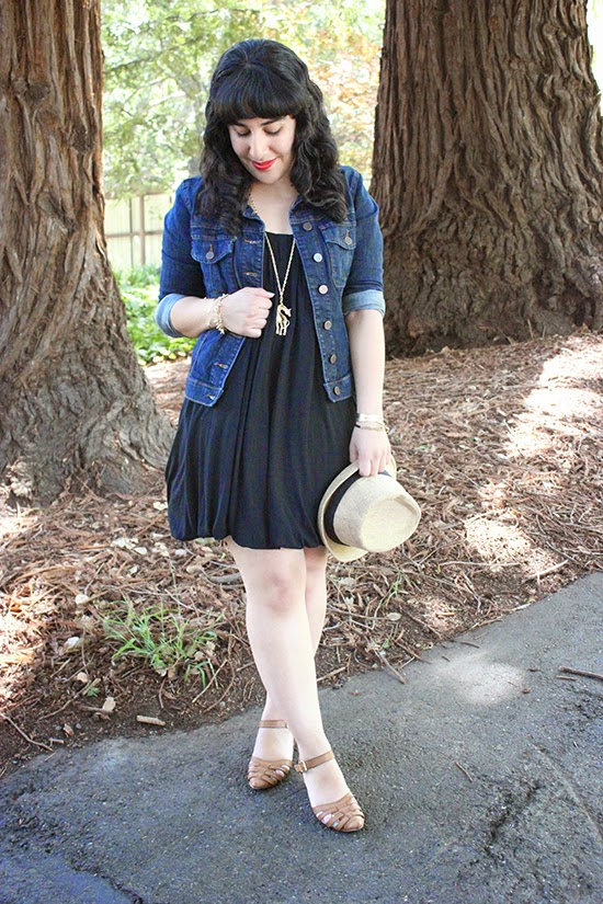 LBD, Denim Jacket and Lily for Target Necklace