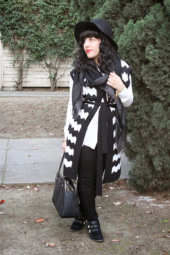 Winter Black and White Layers Outfit