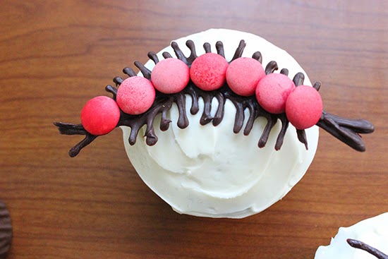 Chocolate M&M Centipede Cupcake Deocrating Inspiration