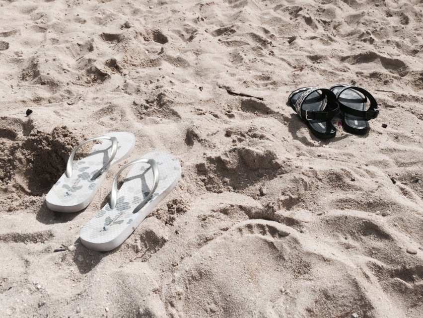 Sandals on the Beach, Oahu, Hawaii 