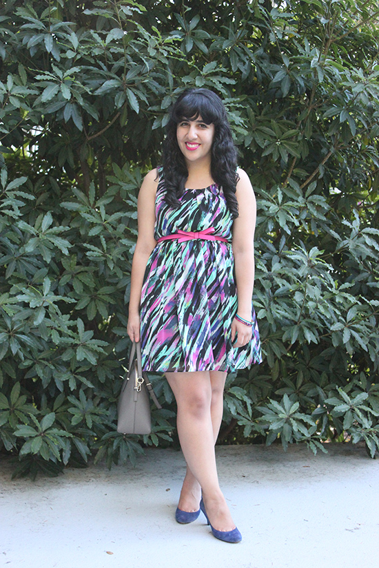 BYER California Brushstroke Print Dress Fall Outfit