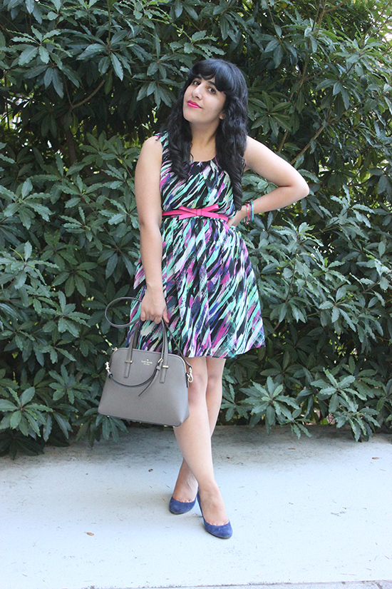 Bold Print Dress Kate Spade Accessories Blogger Style