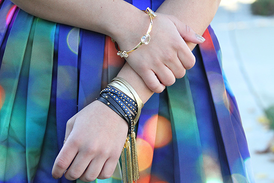 Kate Spade Vegas Jewels Bangle and Leather Wrap Bracelets