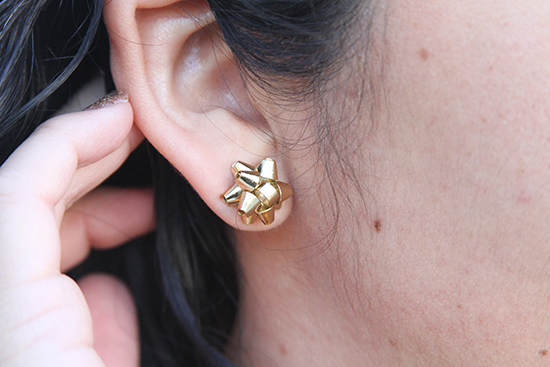 Kate Spade Bourgeois  Gold Bow Earrings